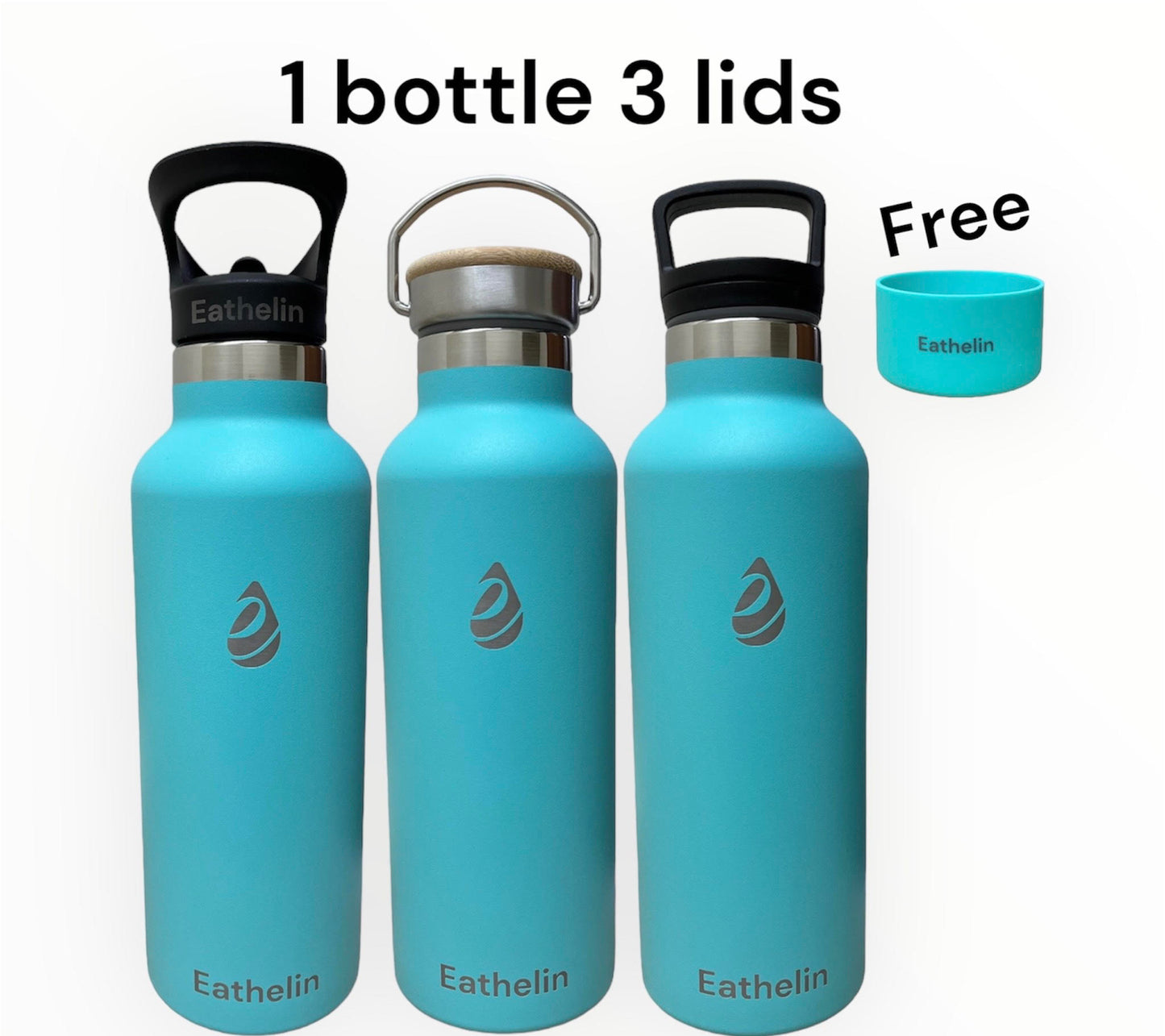 20 oz (600 ml) Stainless Steel Flask - Aquamarine