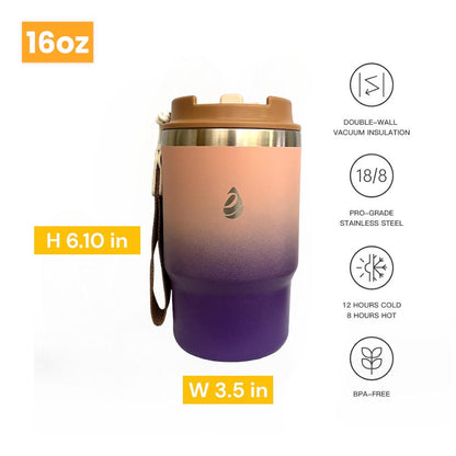 Eathelin 16oz (473ml) Cuppa Stainless Steel Cup - Lilac