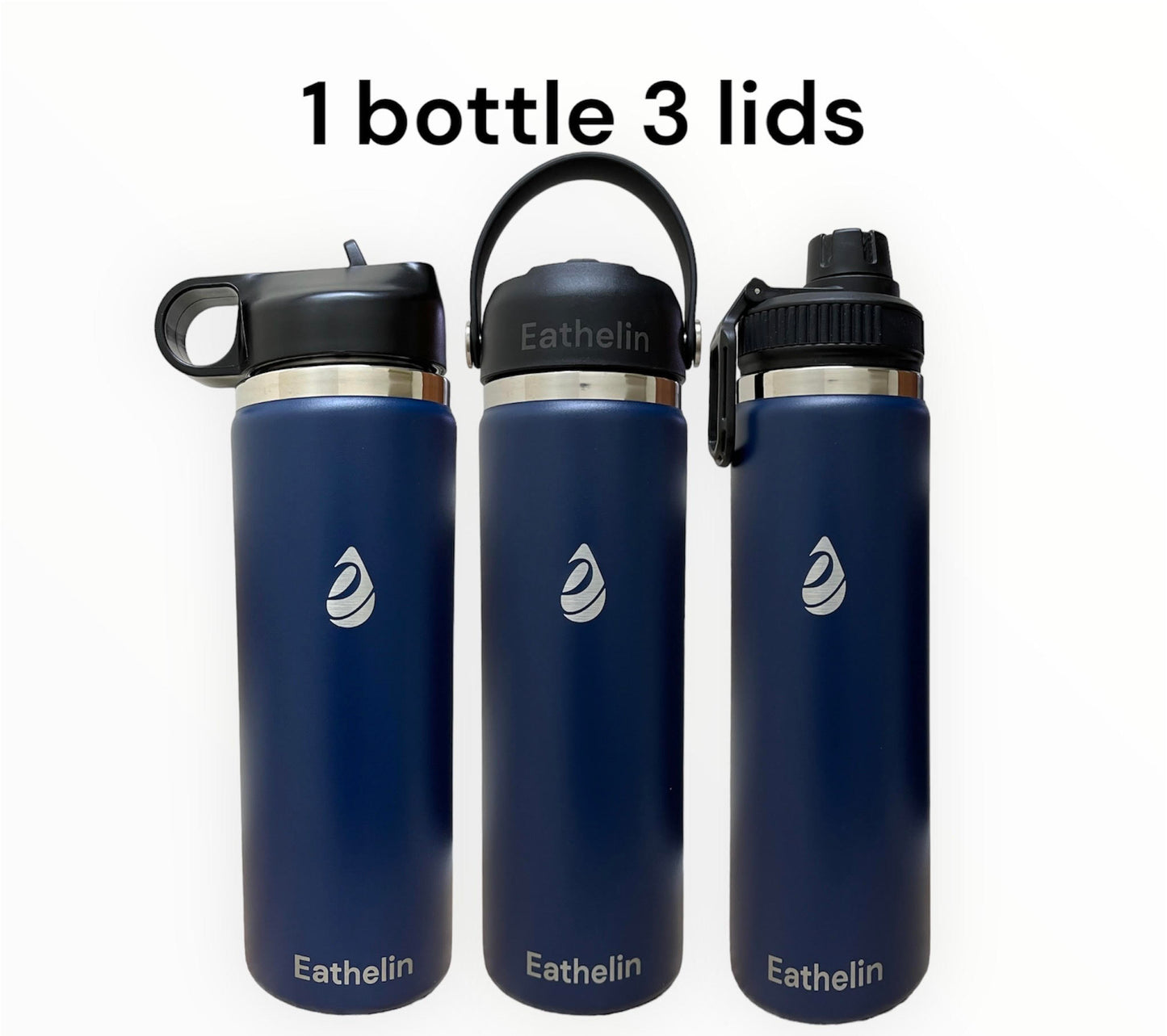 20 oz (600 ml) Stainless Steel Sports Water Bottle - Space Blue