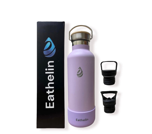 20 oz (600 ml) Stainless Steel Water Flask - Lilac