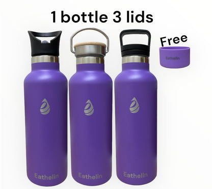 20 oz (600 ml) Stainless Steel Flask - Mauve