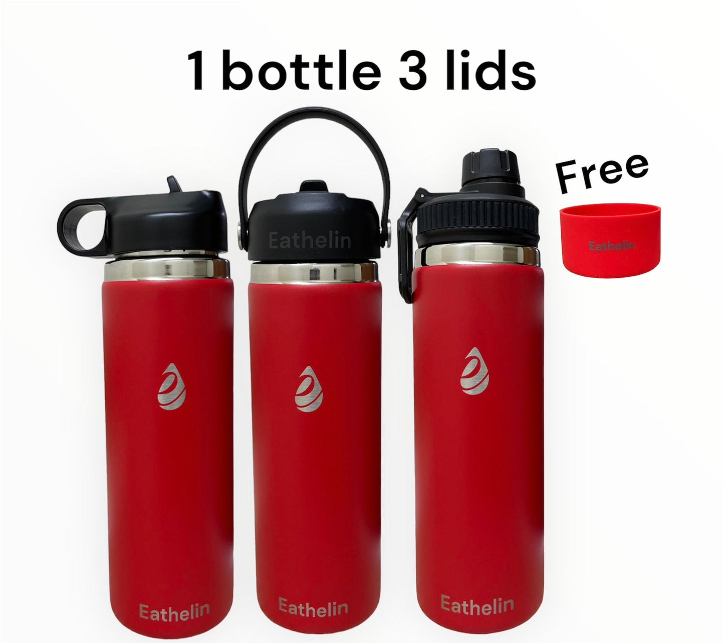 20 oz (600 ml) Stainless Steel Sports Water Bottle - Flame